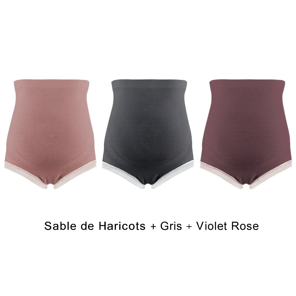 Culottes maternité hautes confort sable gris violet rose