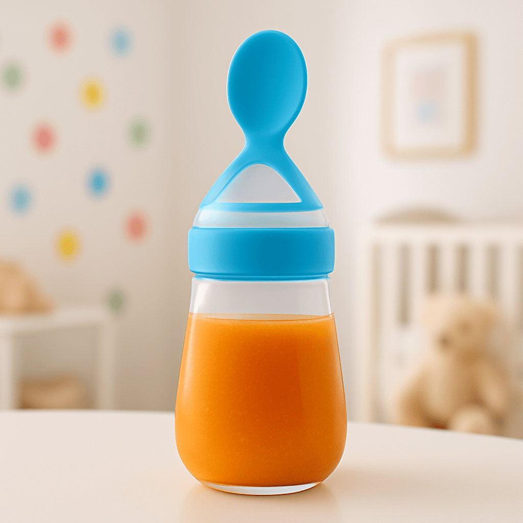 Biberon cuillère en silicone pour bébé - Cigogne et bébé