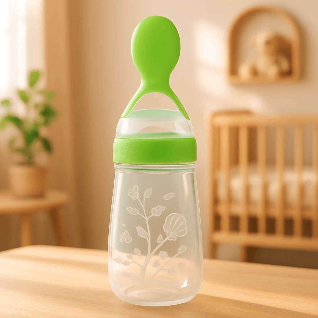 Biberon cuillère en silicone pour bébé - Cigogne et bébé