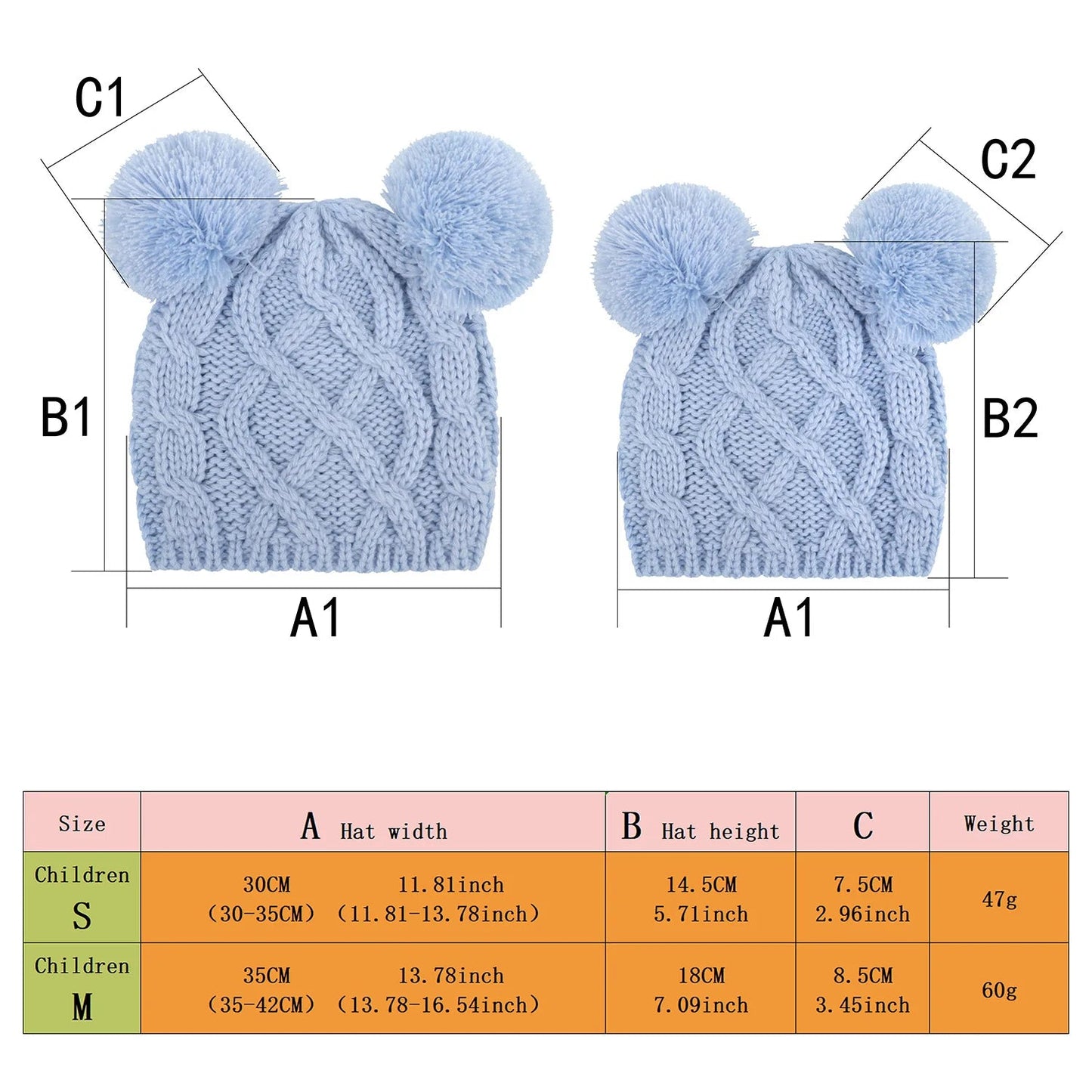 Bonnet pour nouveau - né - Cigogne et bébé