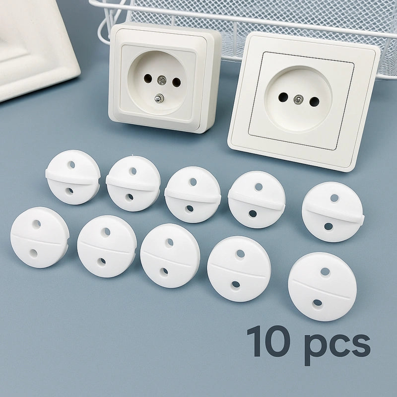 Cache-prise bébé blanc, lot de 10 pièces, sécurité domestique