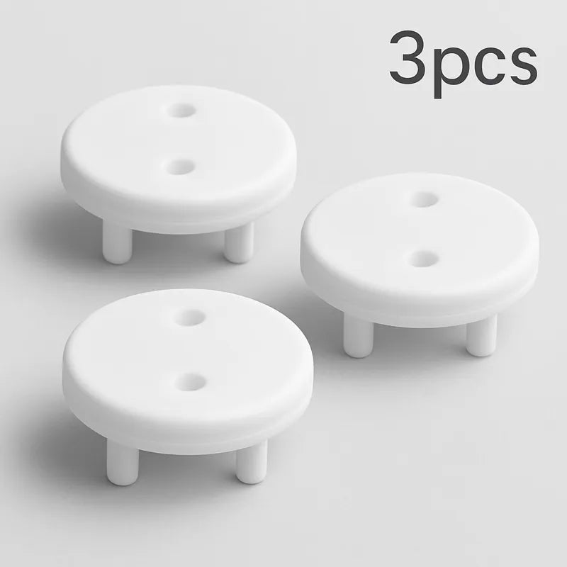 Lot de 3 cache-prises blancs, sécurité domestique pour bébé contre les risques électriques