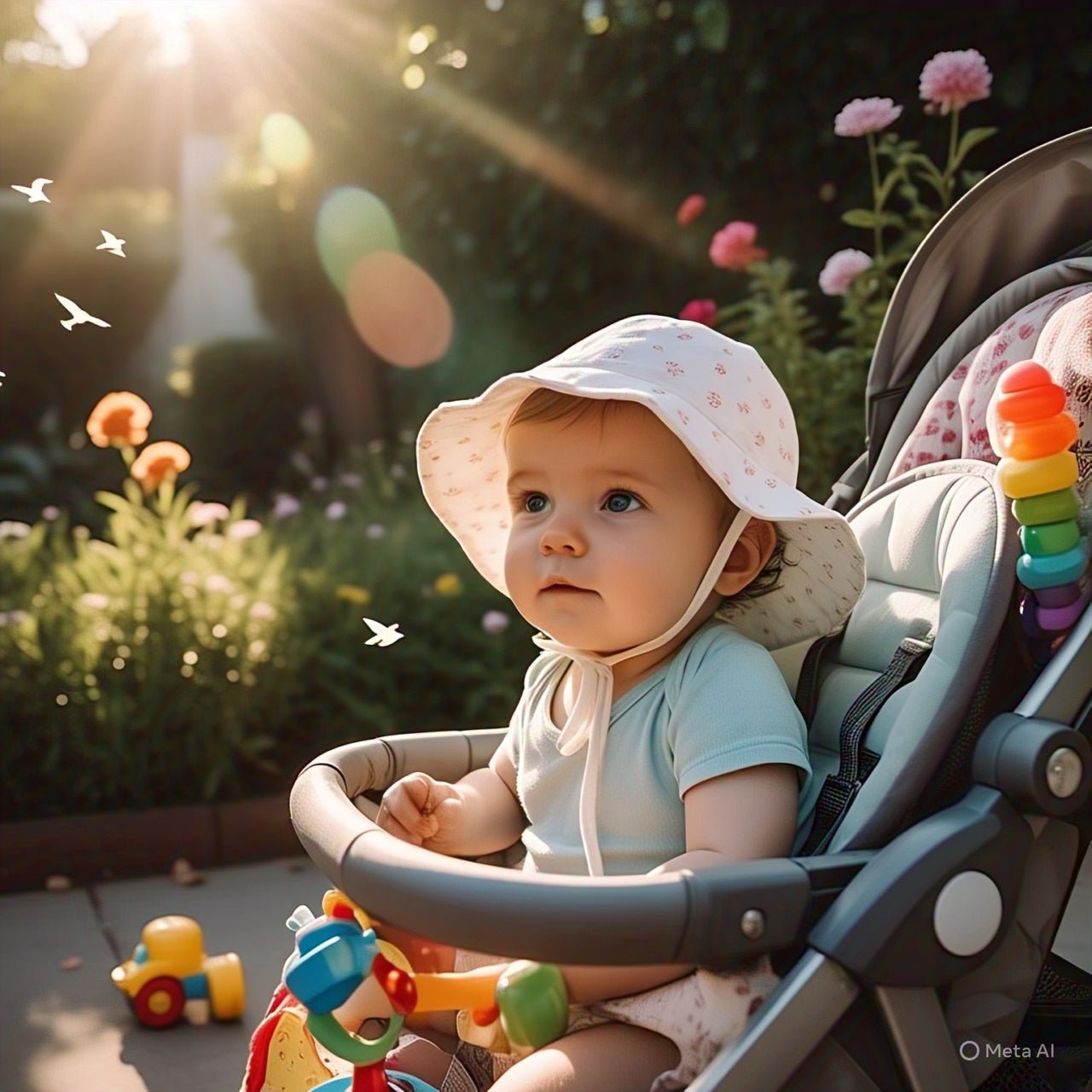 Chapeau bebe - Cigogne et bébé