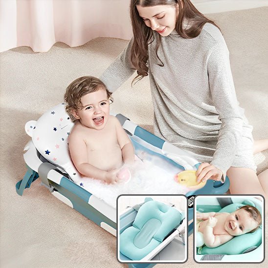 Coussin de bain bébé ! - Cigogne et bébé