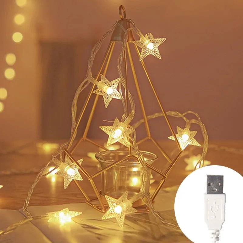 Guirlande lumineuse led - Cigogne et bébé