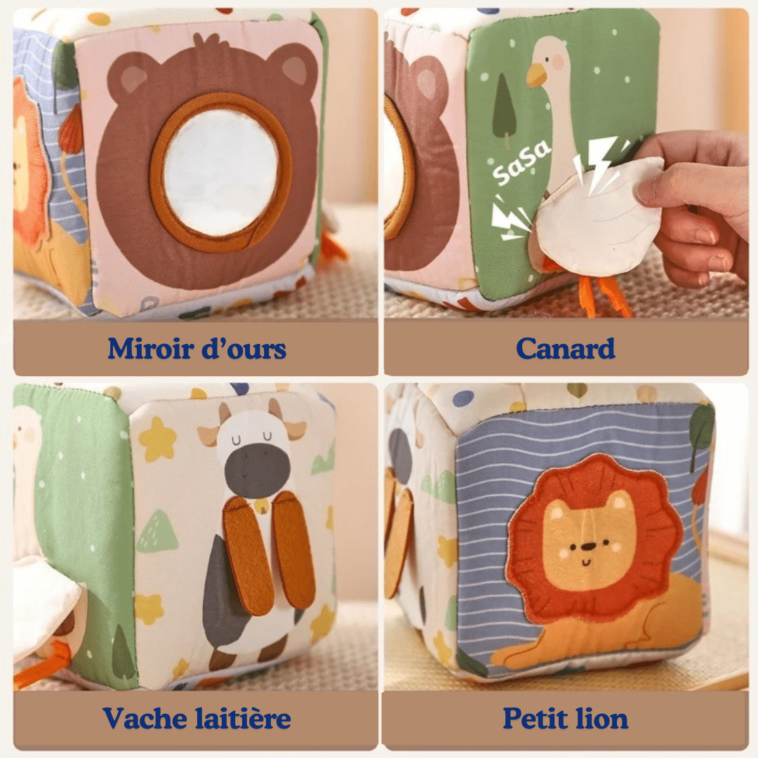 Jouet bebe boîte à mouchoirs avec animaux