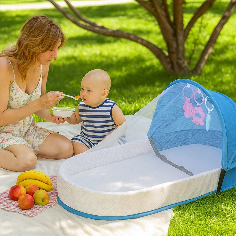 Lit bébé voyage idéal pique-nique extérieur avec maman et bébé