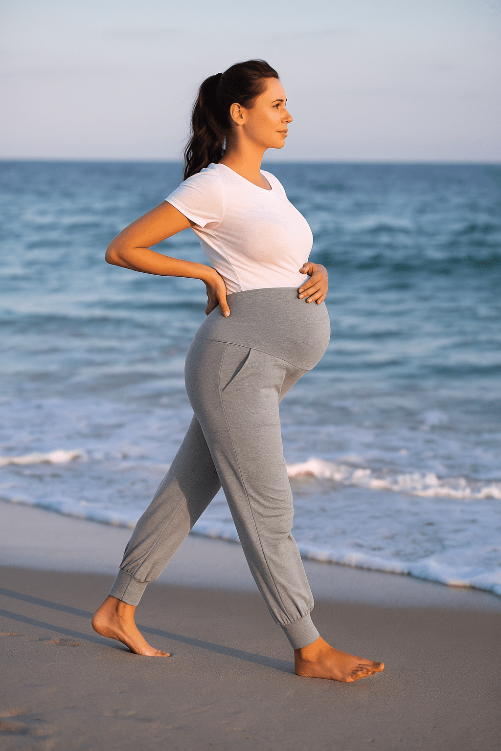 Pantalon de grossesse - Cigogne et bébé