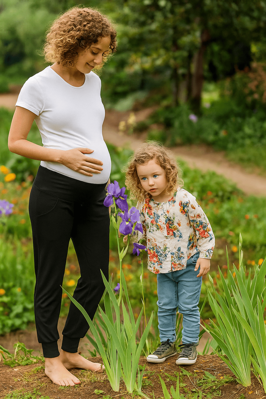 Pantalon de grossesse - Cigogne et bébé