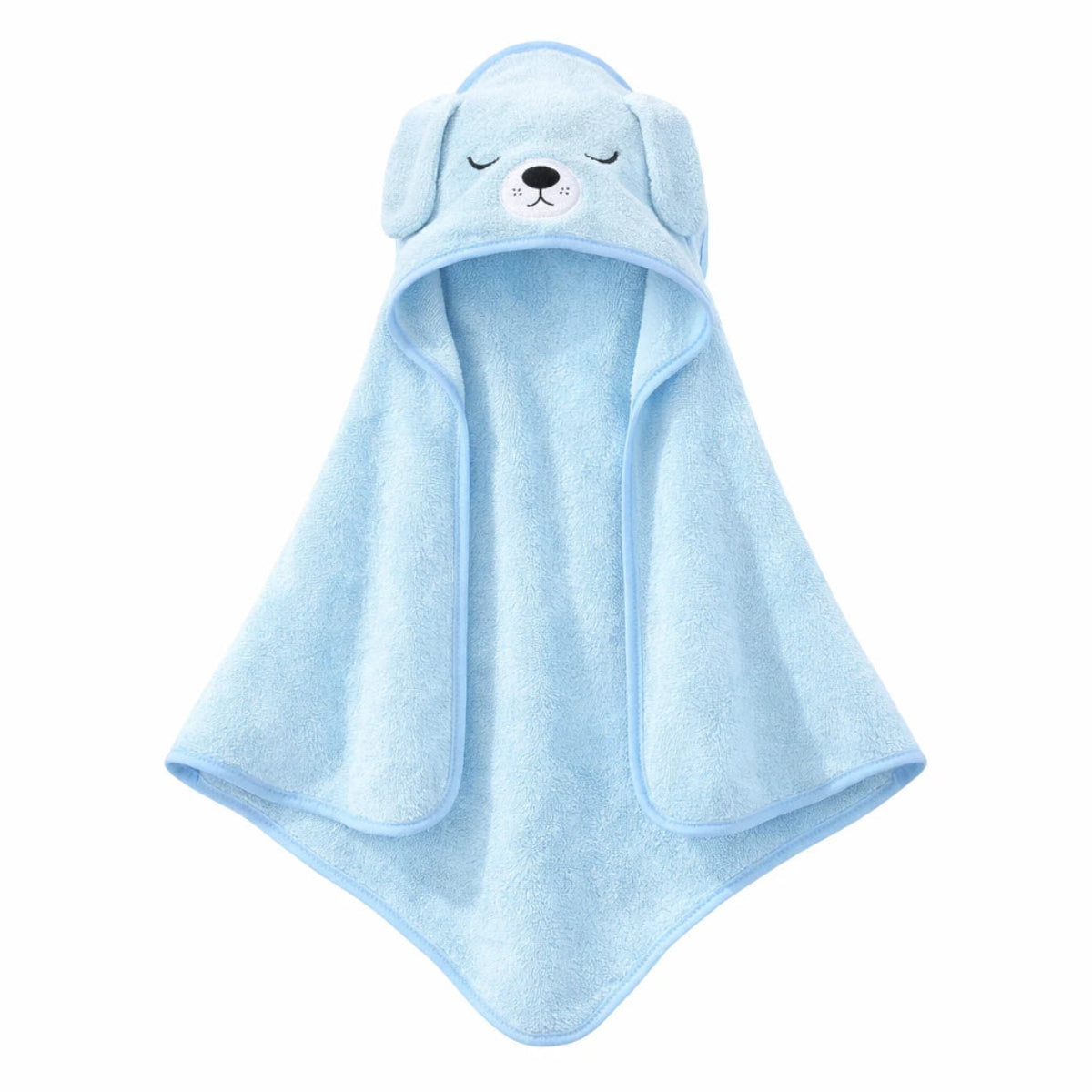 serviette bébé à capuche chien bleu ultra douce séchage rapide bain enfant