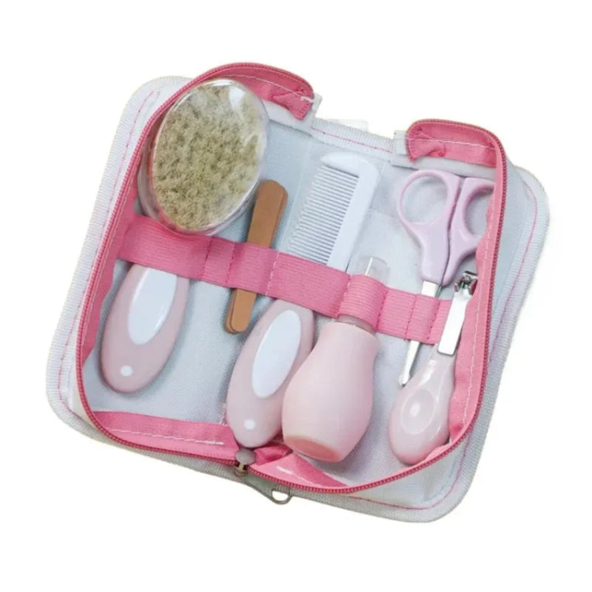 Trousse de soins bébé rose complète avec accessoires hygiène