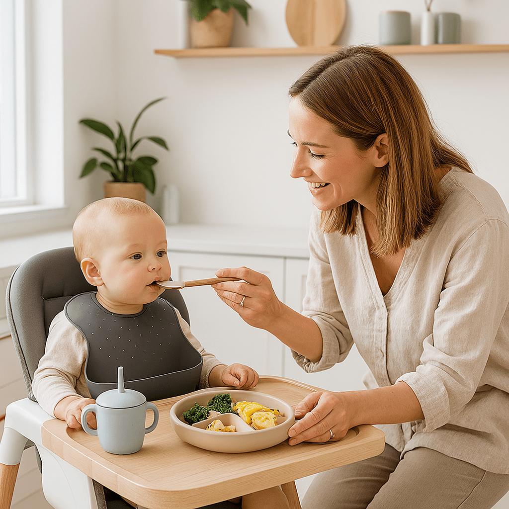 Vaisselle pour bébé - Cigogne et bébé