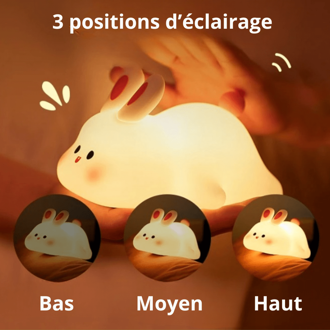 Veilleuse en forme de lapin - Cigogne et bébé