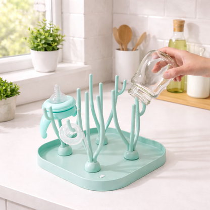 Séchoir biberon bébé hygiénique compact avec plateau amovible