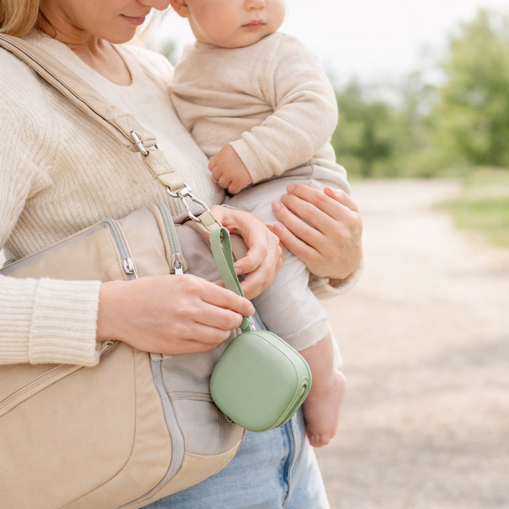Porte sucette bébé silicone sans BPA hygiénique