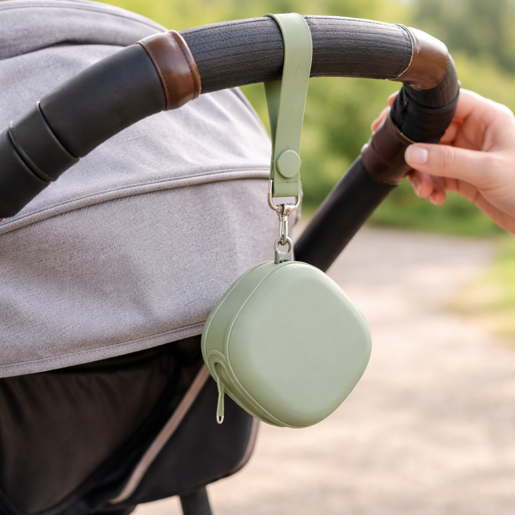 Porte sucette bébé silicone sans BPA hygiénique