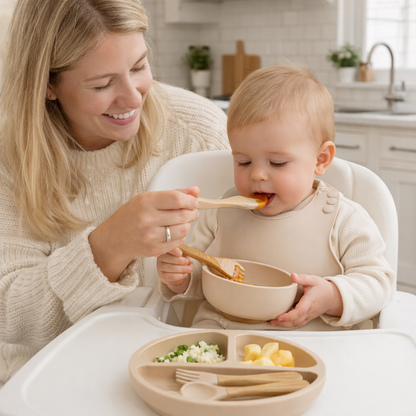 Ensemble repas bébé silicone sans BPA – Kit vaisselle 5 pièces