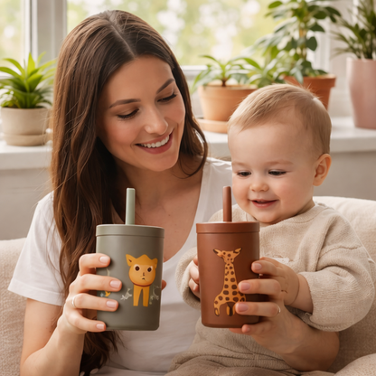 Gobelet bébé silicone anti-fuite sans BPA