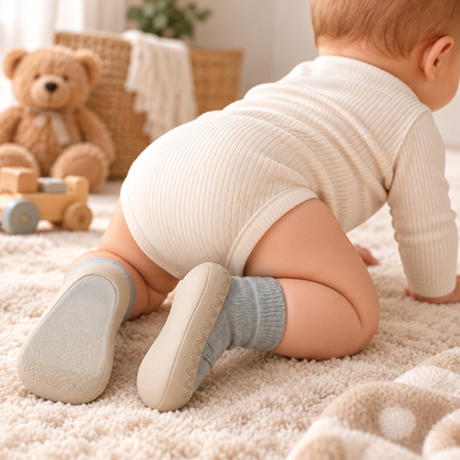 Chaussons bébé premiers pas – Respirants et antidérapants