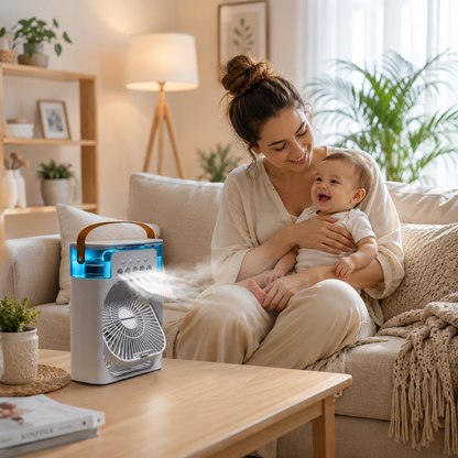 Ventilateur rafraîchissant 3 en 1 USB pour chambre bébé
