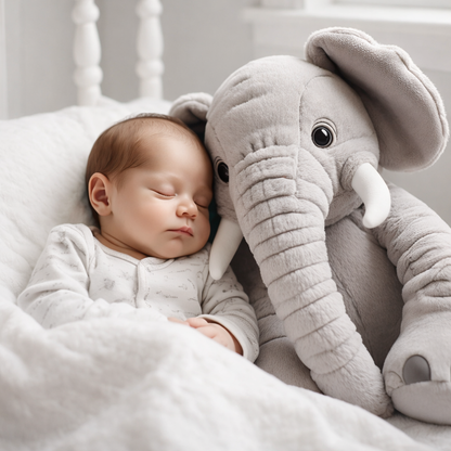 Peluche éléphant géante douce – Coussin câlin bébé