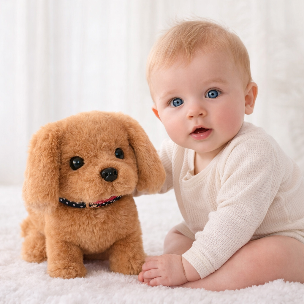 Chiot interactif en peluche – Jouet chien avec mouvements et sons