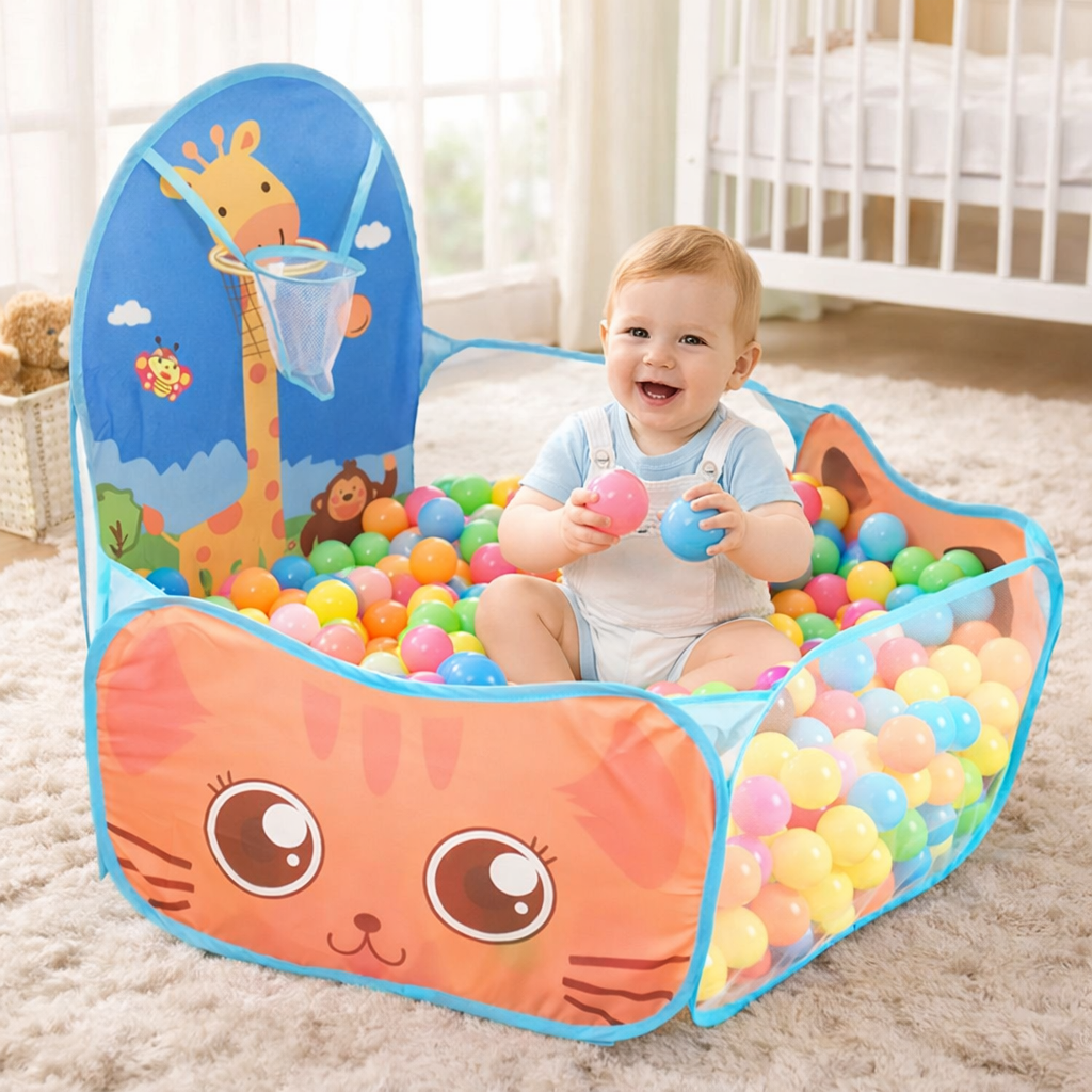 Piscine à balles enfant avec obstacles – Tente pliable