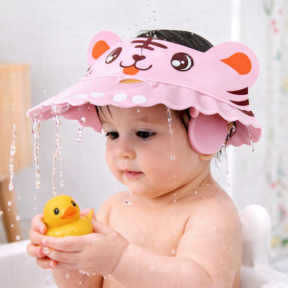 Bonnet de douche bébé animal – Protection yeux et oreilles