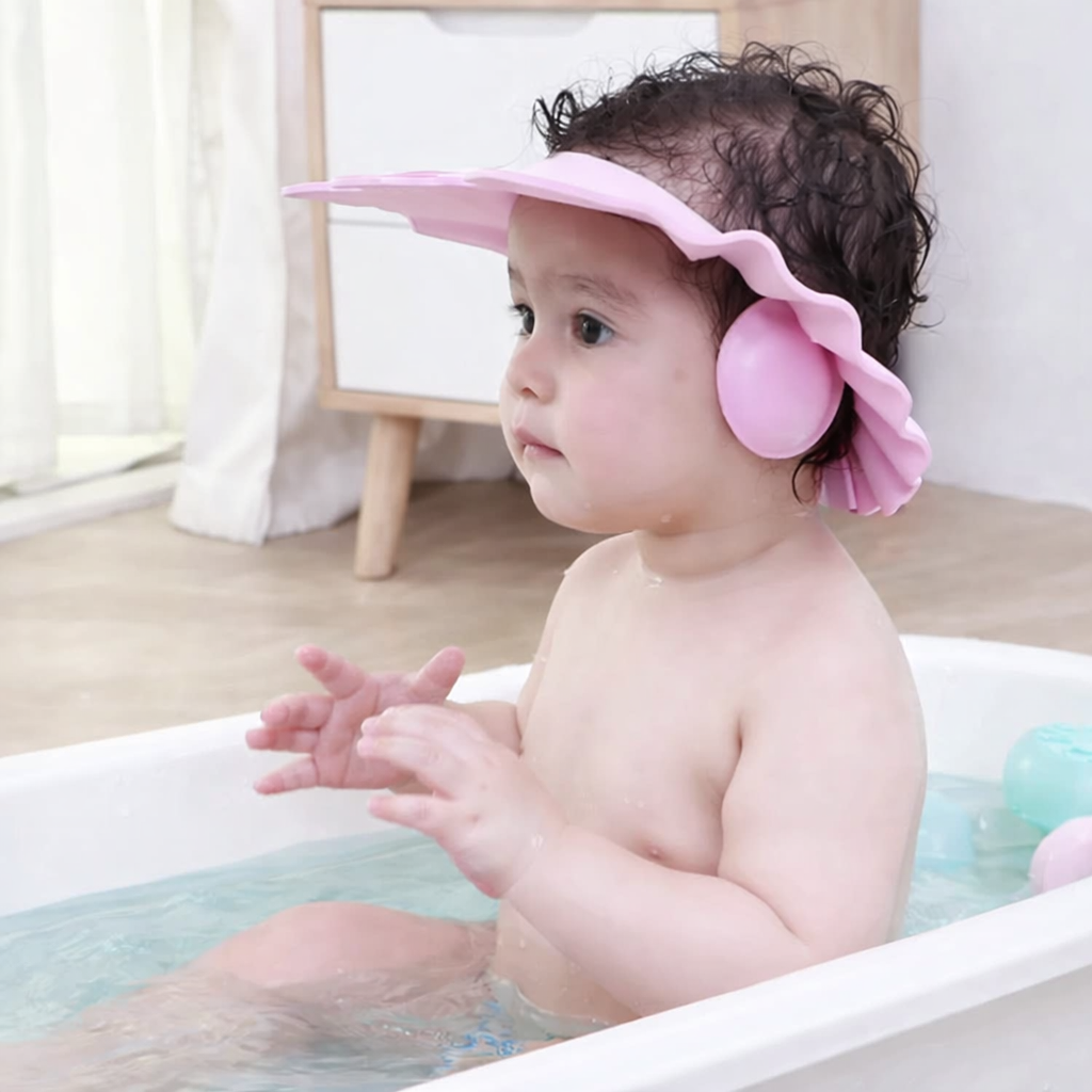 Bonnet de douche bébé animal – Protection yeux et oreilles