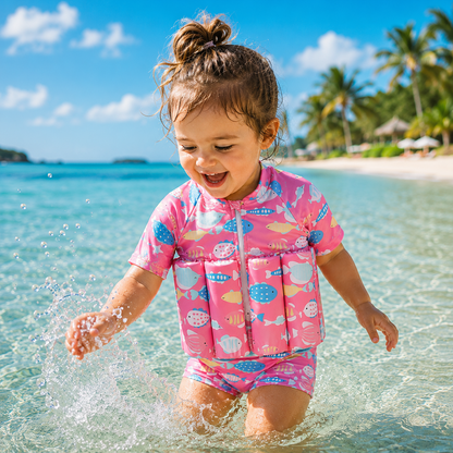 Maillot de bain flottant sécurisé pour apprendre à nager