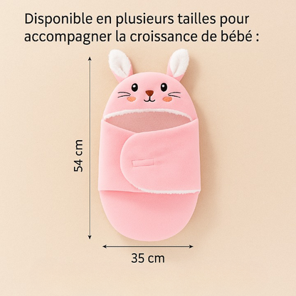 Dimensions nid d’ange bébé rose en polaire 0 - 3 mois