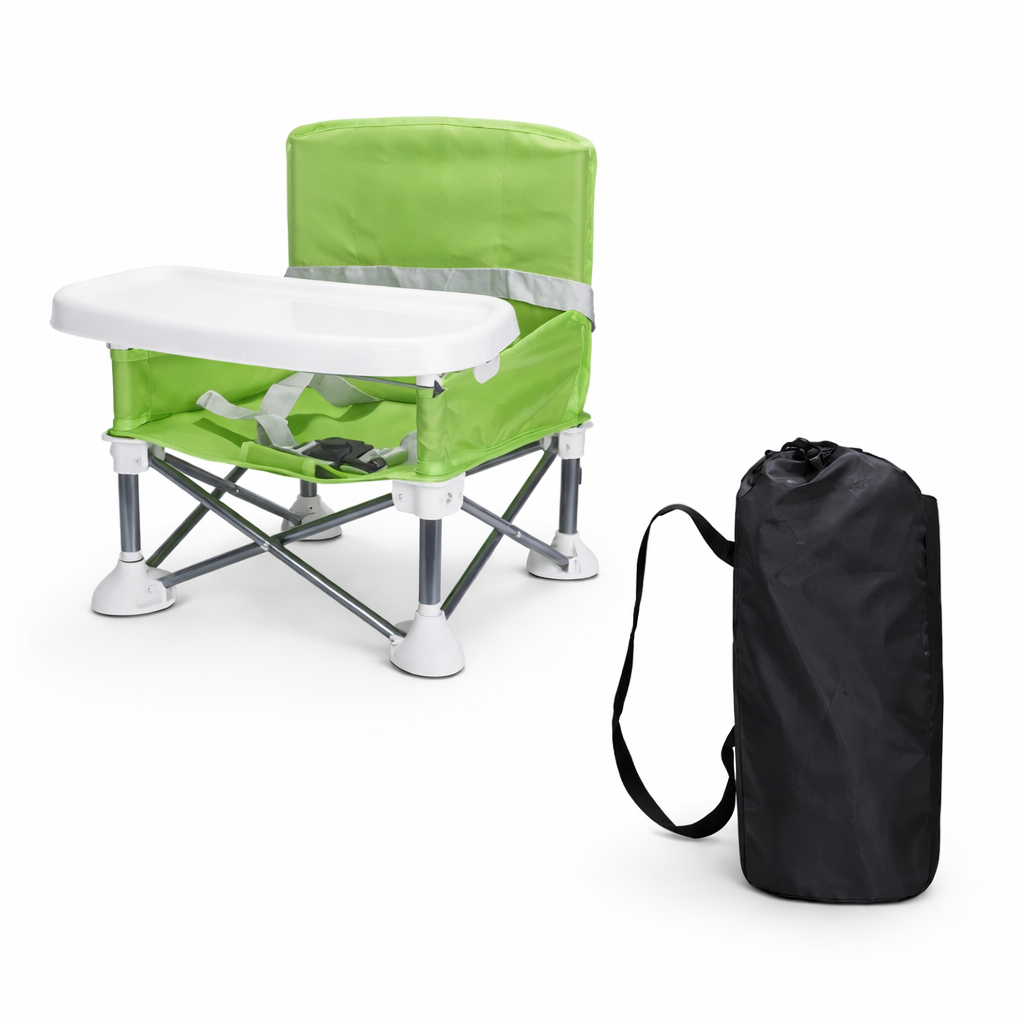 Chaise bébé portable pliable avec pare-soleil et plateau