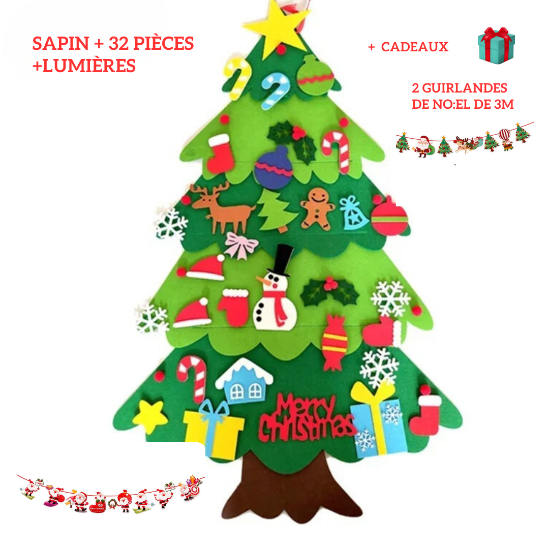 Sapin de Noël en feutre pour enfants !