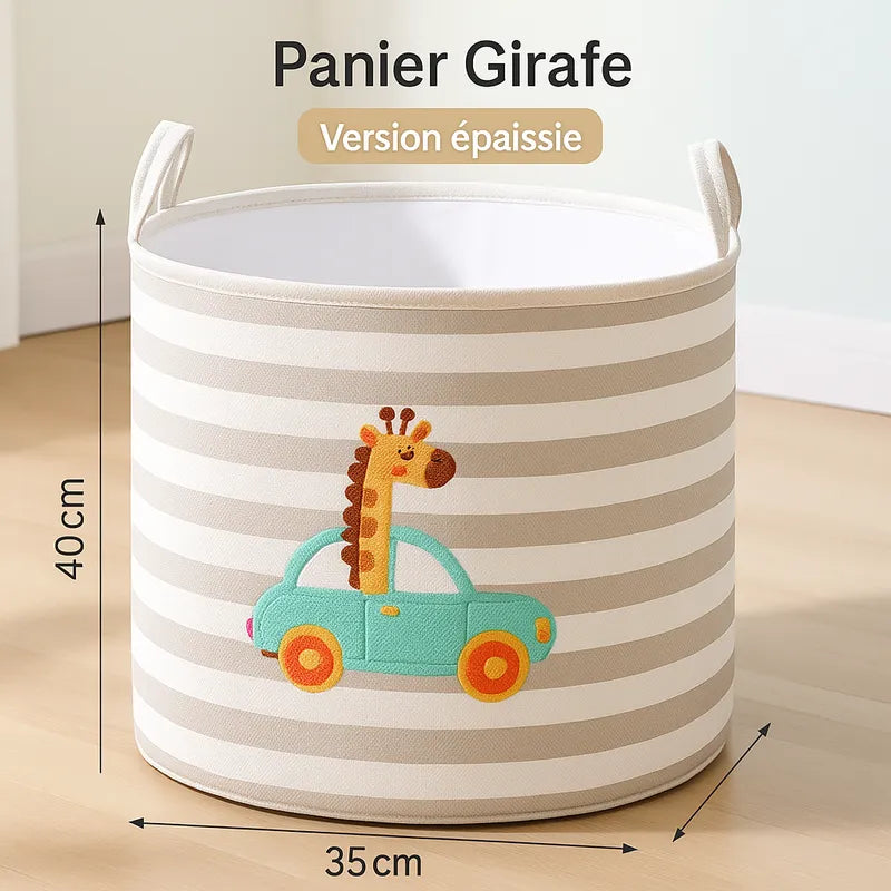 Panier de rangement girafe rond