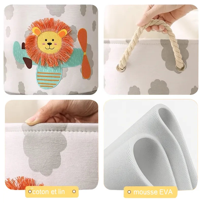 Matériaux du panier de rangement lion