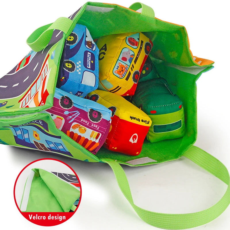 Car toys for toddlers™ Ensemble de jouets souples avec tapis de jeu