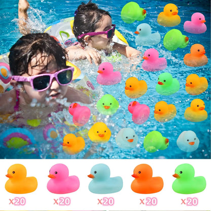 Canards de bain colorés pour bébé – Jouets flottants