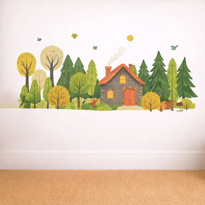 autocollant mural forêt animaux chambre bébé ours décor mural chambre enfant style forêt