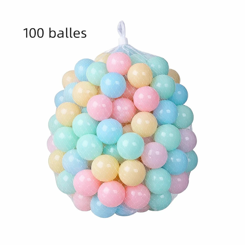 balles piscine bébé pastel 100 balles plastique souple pour piscine à balles enfant intérieur