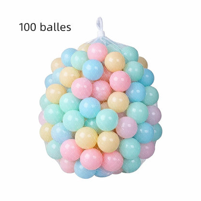 balles piscine bébé pastel 100 balles plastique souple pour piscine à balles enfant intérieur