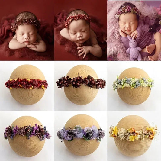 Bandeau de photographie pour nouveau - né - Cigogne et bébé