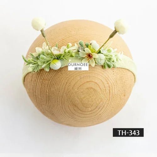 Bandeau de photographie pour nouveau - né - Cigogne et bébé