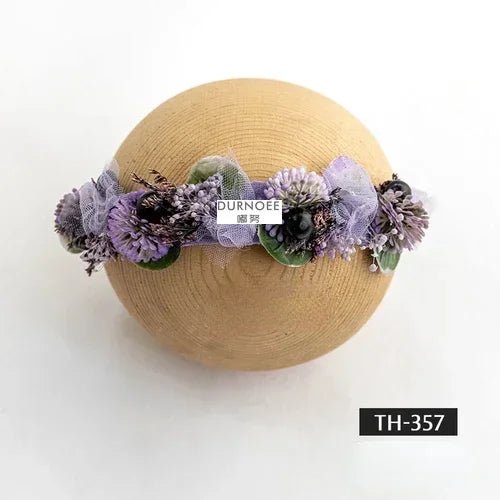 Bandeau de photographie pour nouveau - né - Cigogne et bébé