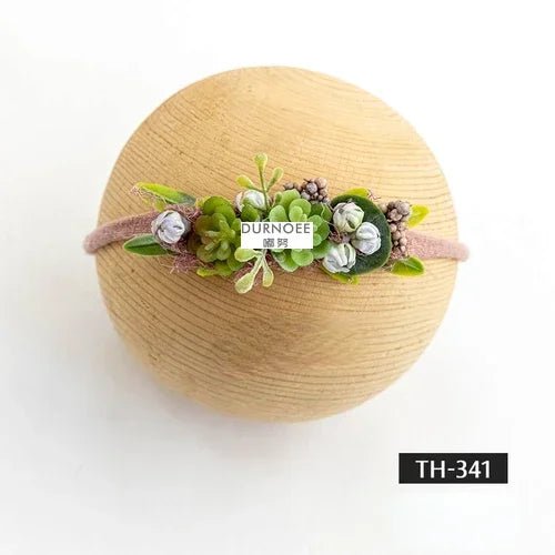 Bandeau de photographie pour nouveau - né - Cigogne et bébé