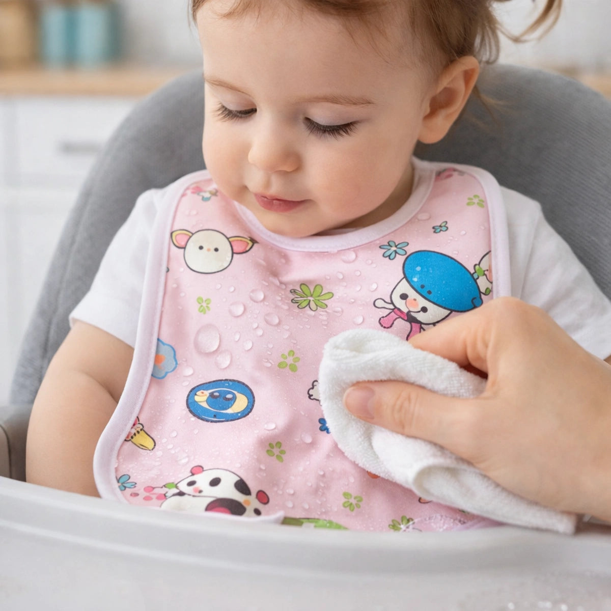 nettoyage facile bavoir bébé imperméable anti eau entretien rapide repas bébé pratique