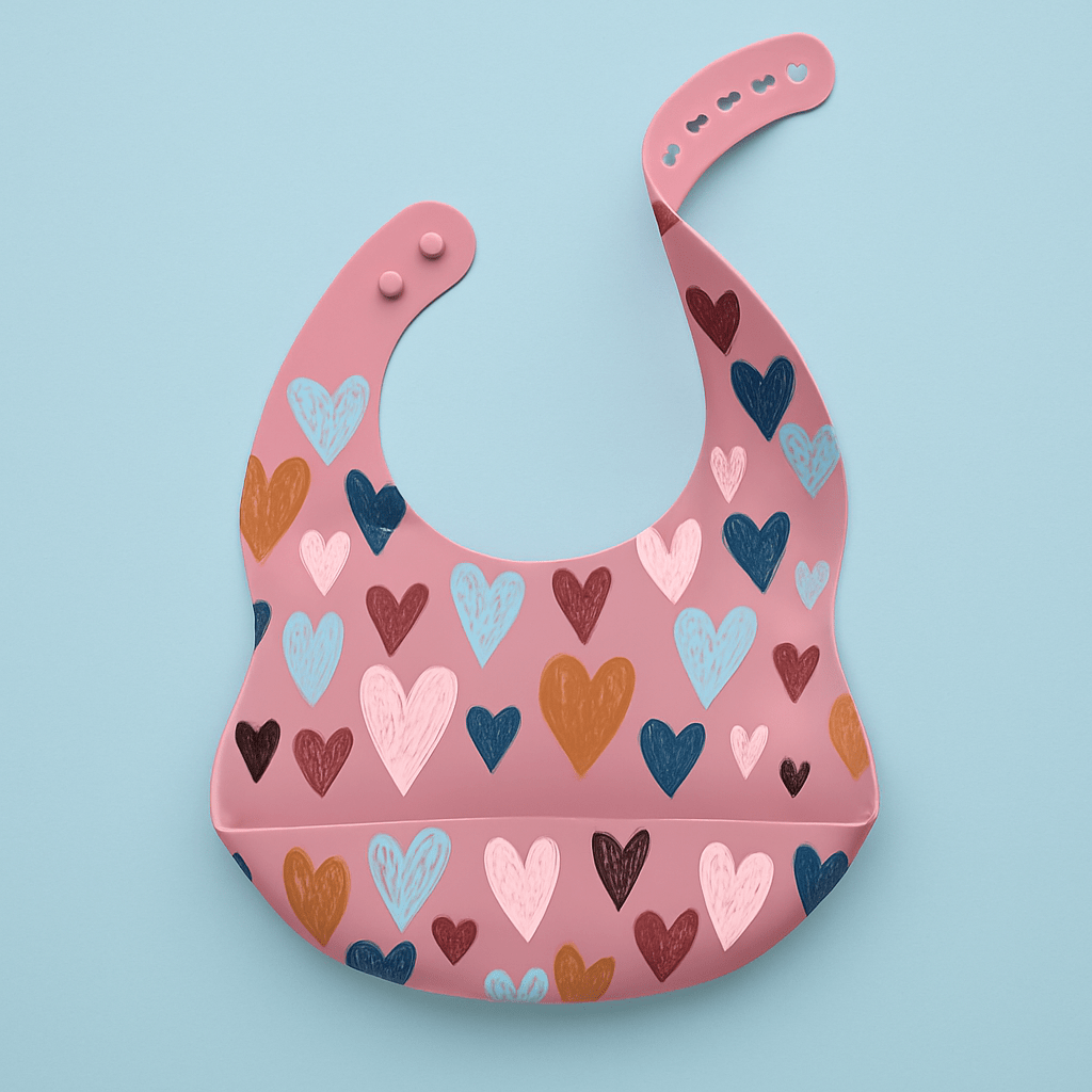 Bavoir bébé | silicone - Cigogne et bébé