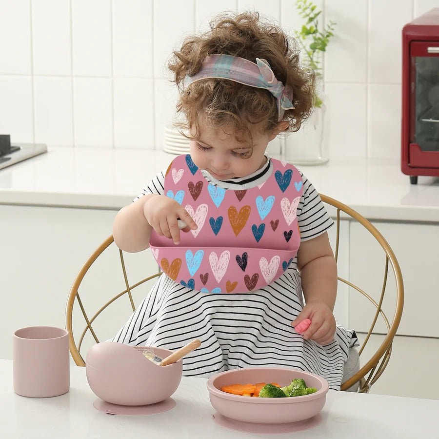 Bavoir bébé | silicone - Cigogne et bébé