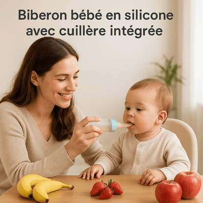  Biberon cuillère en silicone pour bébé - Cigogne et bébé