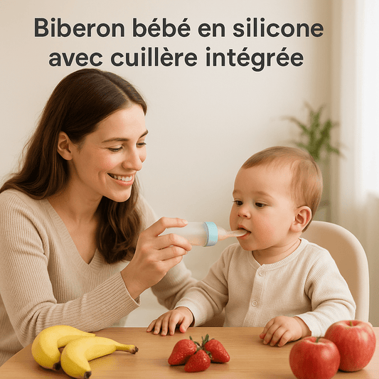  Biberon cuillère en silicone pour bébé - Cigogne et bébé