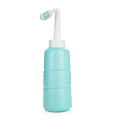 bidet portable hygiène intime bleu bouteille jet d'eau voyage pratique
